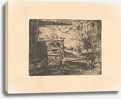 Постер Грондхаут Виллем Slijpblok op een oever