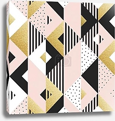 Постер Абстрактный геометрический узор с золотым блеском