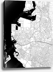 Постер План города Портсмут, Гэмпшир, Великобритания