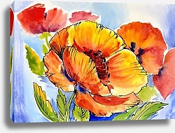 Постер Цветы огненного заката