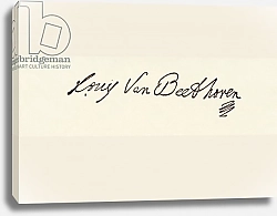 Постер Бетховен Людвиг Signature of Ludvig van Beethoven
