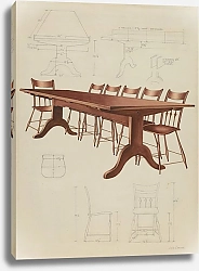 Постер Кронк Лон Shaker Dining Table and Chairs