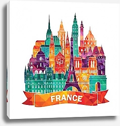 Постер Франция, коллаж