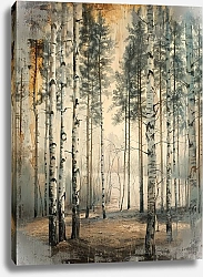 Постер The tranquility of the birch forest