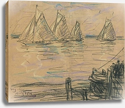 Постер Мигем Юджин Ван Zeilschepen op de Schelde