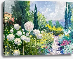 Постер Dandelions in an Italian garden