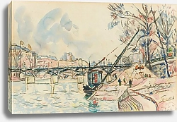Постер Синьяк Поль (Paul Signac) Paris, La Seine Au Pont Des Arts