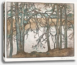 Постер Ярнефельт Ээро Берег озера с зарослями тростника