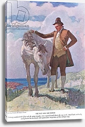 Постер Уайет Ньюэлл Sir Nat and the horse: Johnny watched Sir Nat rub the grey muzzle; stand back and proceed to a minute and systematic inspection , 1928