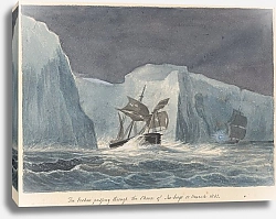 Постер Смит Чарльз Гамильтон The Erebus Passing Through the Chain of Icebergs