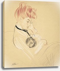 Постер Хеллеу Поль Madame Helleu Cradling Paulette in Her Arms