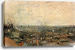 Постер Ван Гог Винсент (Vincent Van Gogh) Вид Парижа с Монмартра 2