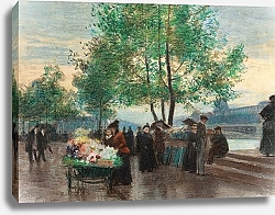 Постер Гилберт Виктор Marchands aux Bords de la Seine, Paris