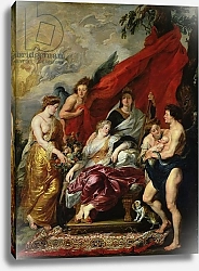 Постер Рубенс Петер (Pieter Paul Rubens) The Birth of Louis XIII at Fontainebleau, 27th September 1601, from the Medici Cycle, 1621-25
