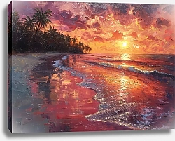 Постер Dawn in pink shades