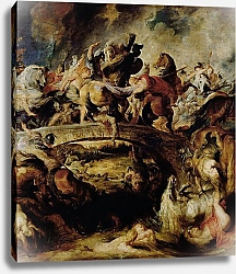 Постер Рубенс Петер (Pieter Paul Rubens) Battle of the Amazons and Greeks, c.1617