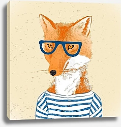 Лиса в тельняшке и очках