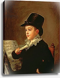 Постер Гойя Франсиско (Francisco de Goya) Portrait of Marianito Goya, Grandson of the Artist, c.1815