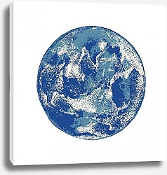 Постер Акварельный диск луны