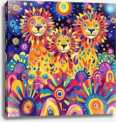 Постер Dotted animals. Animals at the carnival №17