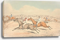 Постер Олкен Генри (охота) Steeplechasing; The Field Coming up to a Ditch