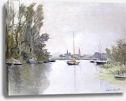 Постер Моне Клод (Claude Monet) Argenteuil, view of the Small Arm of the Seine, 1872