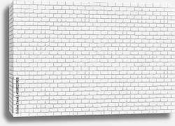 Постер Белая кирпичная стена