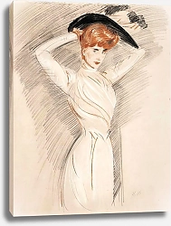 Постер Хеллеу Поль An elegant lady wearing a hat