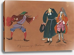 Постер Ласке Оскар Figurinen zu Goldonis ‘Diener zweier Herren’