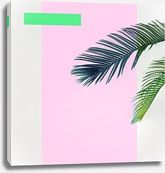 Постер Пальмовые листья на ярком фоне