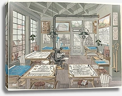 Постер Хамли Перкинс Чертежная комната архитектора, 1884 год