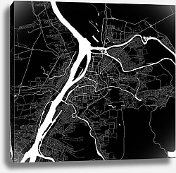 Постер План города Астрахань, Россия