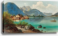 Постер Лепи Фердинанд Blick auf Weissenbach am Attersee