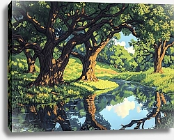 Постер The river that whispers the secrets of the forest