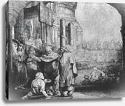 Постер Рембрандт (Rembrandt) St. Peter and St. John at the Entrance to the Temple, 1649