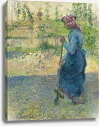 Постер Писсарро Камиль (Camille Pissarro) Peasant Digging; Paysanne bechant, 1882