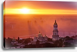 Постер Украина, Киев. Вид на вечерний город  1
