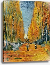 Постер Ван Гог Винсент (Vincent Van Gogh) L'Allee des Alyscamps, Arles, 1888