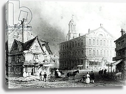 Постер Бартлет Уильям (последователи, грав) Faneuiel Hall, Boston