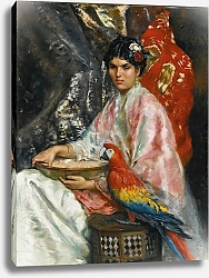 Постер Стюарт Джулиус Дама с попугаем