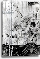 Постер Бердсли Аубри Now King Arthur saw the Questing Beast and thereof had great marvel
