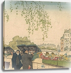 Постер Шимон Тавик Boekhandelaar op een kade in Parijs