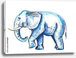 Постер Рисунок со слоном