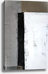 Постер Черно-бело-серая абстракция
