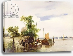Постер Бонингтон Ричард Barges on a River, c.1825-26