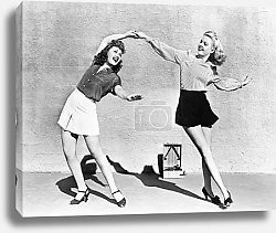 Постер Two women dancing outside