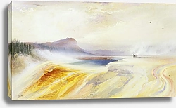 Постер Моран Томас Большой Голубой источник Нижнего гейзерного бассейна, река Файерхолл, Йеллоустоун