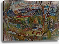 Постер Блондер Саша Mountain Landscape with Cows