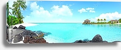 Постер Красивый остров с чистой водой