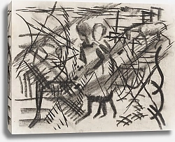 Постер Маке Август Девушки на железнодорожном переезде вечером